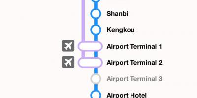 Пътуването до летище Тайпе Taoyuan MRT на картата 