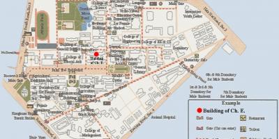 Тайвански на кампуса на университета на картата 