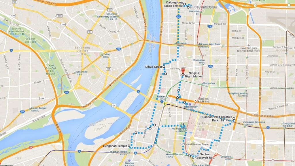 Ubike Тайпе картата