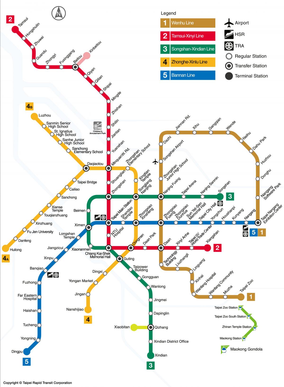 Линия Тайбэйского метро карта