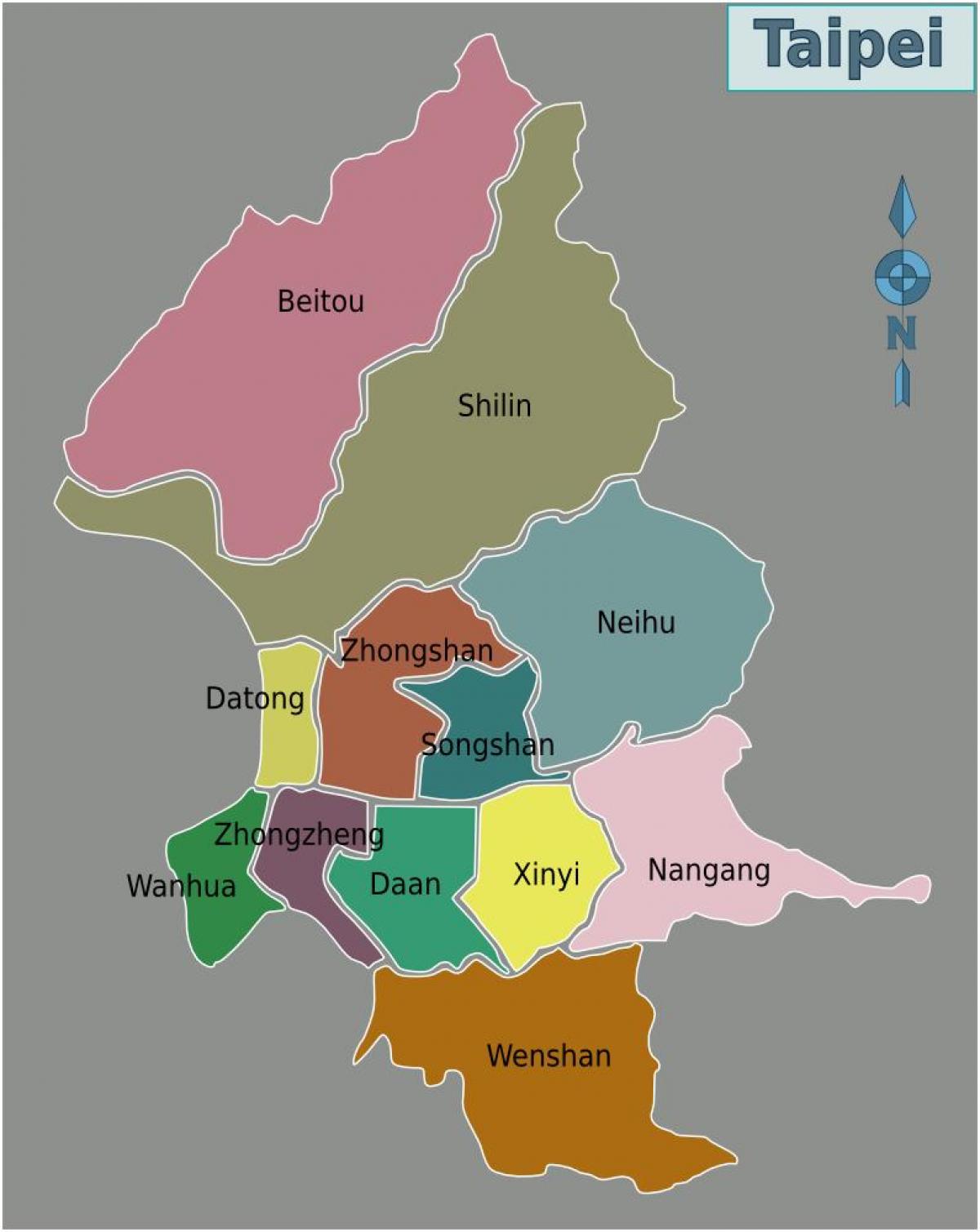 Тайпе район на картата