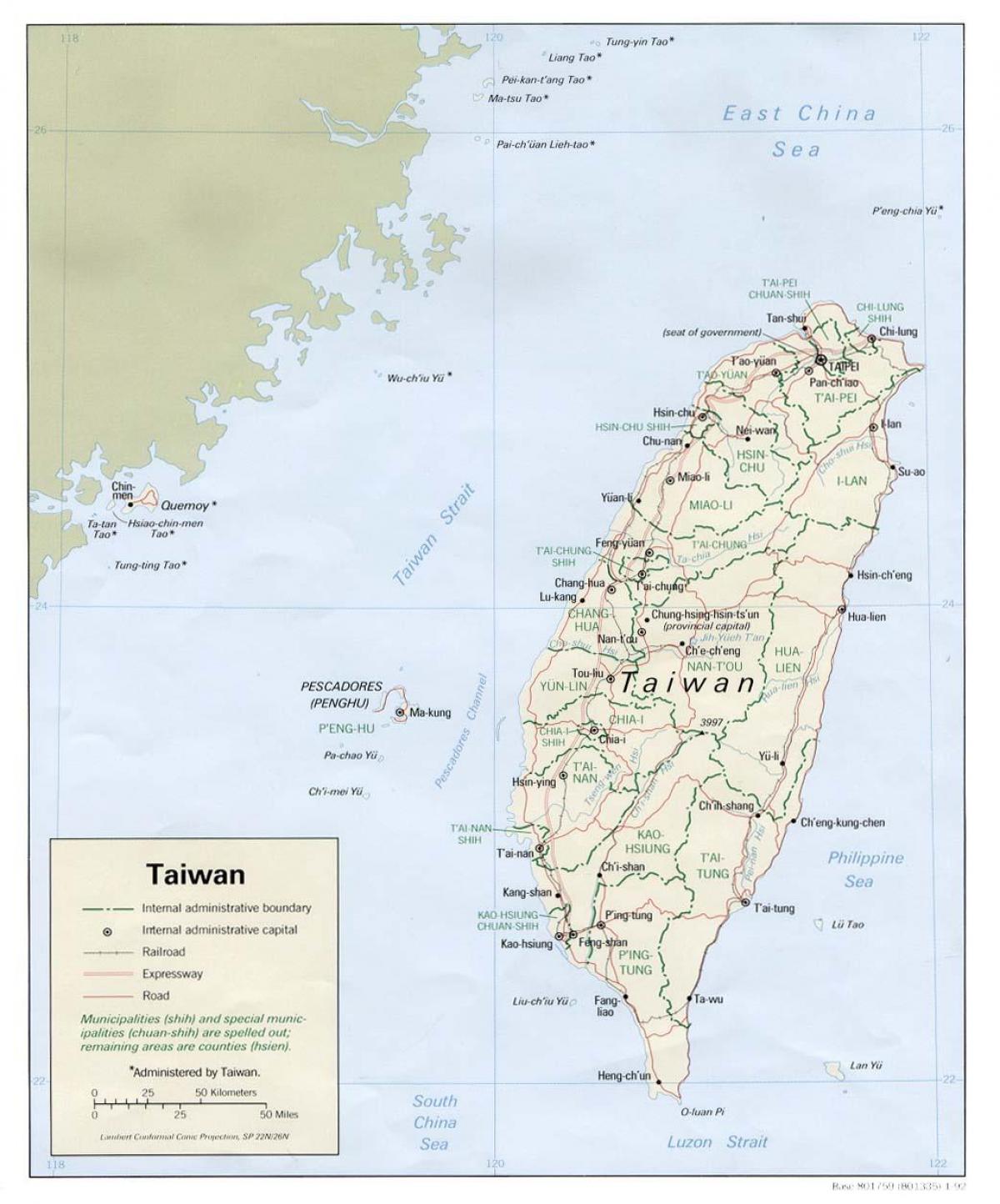 карта Синьбэй, Тайван