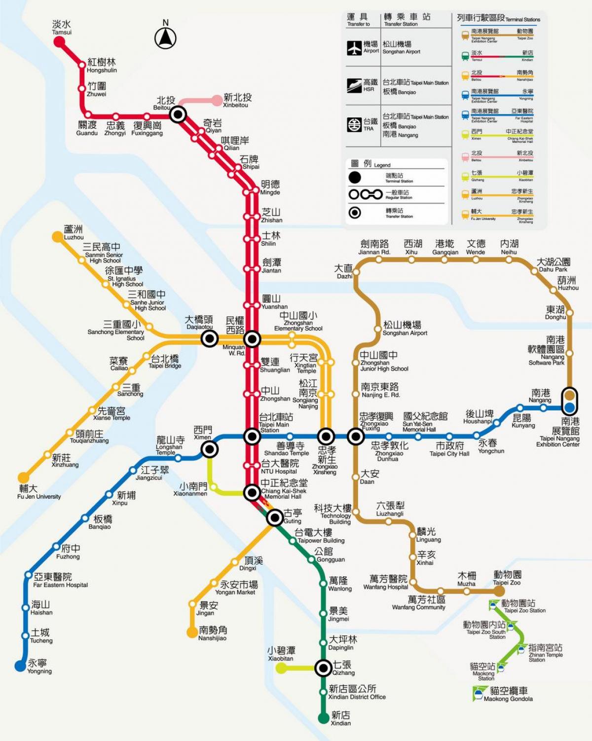 тарифа карта Тайпе MRT 
