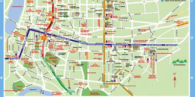 Автобус Тайпе маршрут на картата