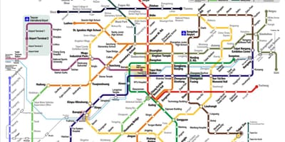 Метрото Тайпе картата