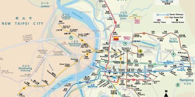 Местоположение Тайпе картата