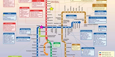 Карта Тайпе местен влак