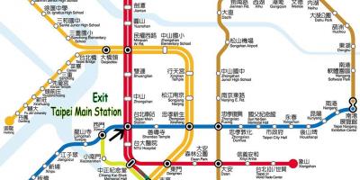Тайпе главна станция на метрото, търговски център карта